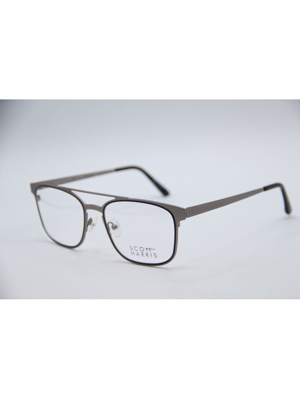 Scott Harris Sh-536 C2 Black Silver Authentic Eyeglasses 52-17-145